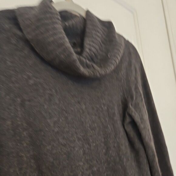 Only‎ Mine 2ply 100% cashmere Dark Grey cowl neck sweater Womens Medium, Cuffs - Picture 2 of 8